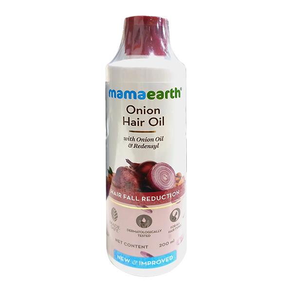 Netmeds | Mamaearth Onion Hair Oil for Hair Growth & Hair Fall Control with Redensyl 200 ml