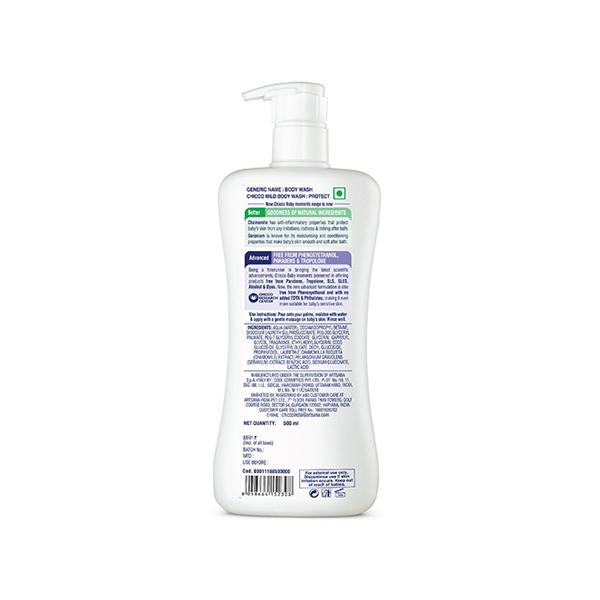 Chicco Baby Moments Mild Bodywash Protect 500 ml - Baby Body Wash