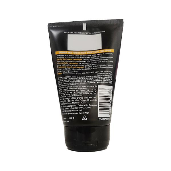 Garnier Men Turbo Bright Brightening Face Wash 100 gm - Face Wash & Cleansers