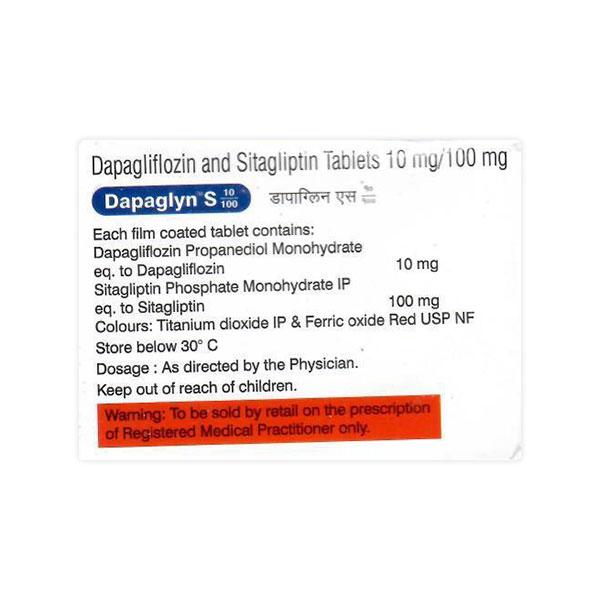 DAPAGLYN S 10/100 Tablet 10's - Diabetes-Ant