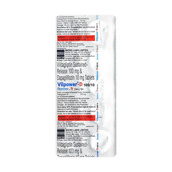 VILPOWER D 100/10 Tablet 10's - Diabetes-Ant