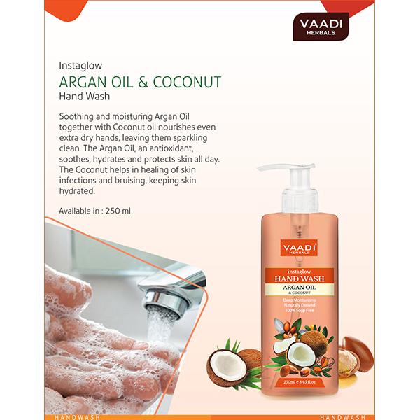 Vaadi Herbals Instaglow Argan Oil & Coconut Hand Wash 250 ml - Hand Wash & Soaps