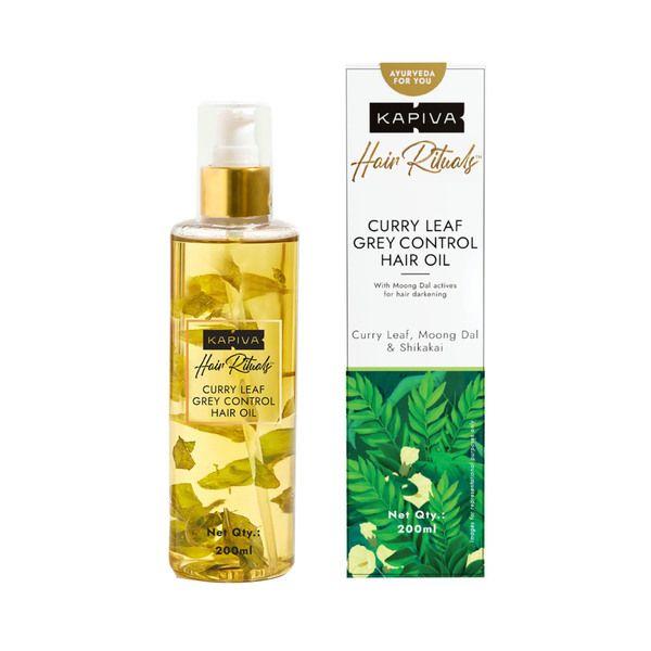 Netmeds | Kapiva Hair Rituals Grey Control Hair Oil - Curry Leaf 200 ml