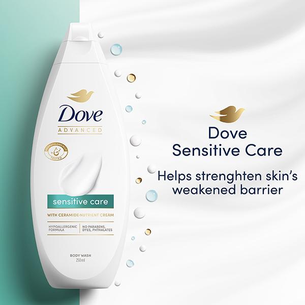 Dove Advanced Sensitive Care Bodywash with Ceramide- Nutrient Cream 250 ml - Shower Gels & Body Wash