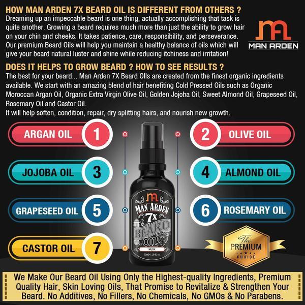 Man Arden 7X Beard Oil - Musk 30 ml - Beard Oil