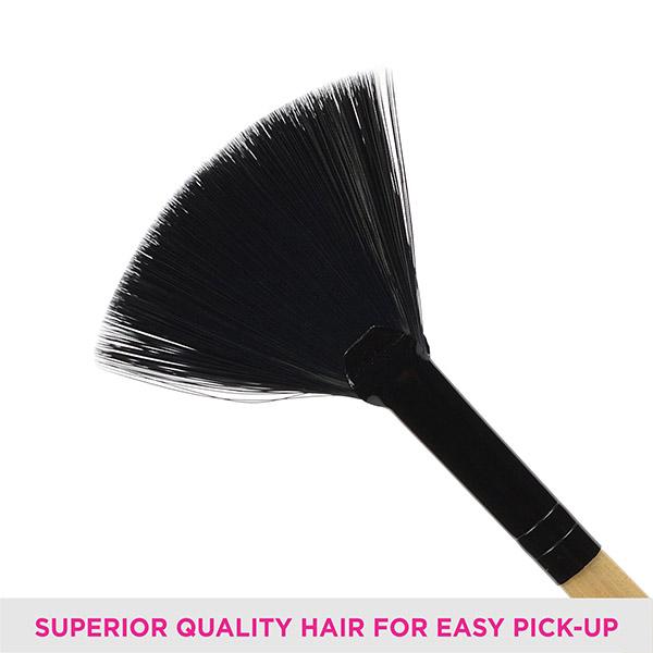 Vega Fan Makeup Brush, Wooden Color 2's - Face Brush