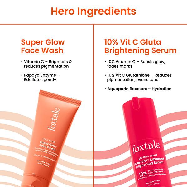 Foxtale Forever Glow Combo - Brighter, Even & Sun-Protected Skin 1's - Facial Kits
