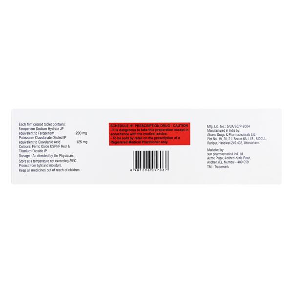 FARONEM CV Tablet 10's - Bacterial Infections-OBL