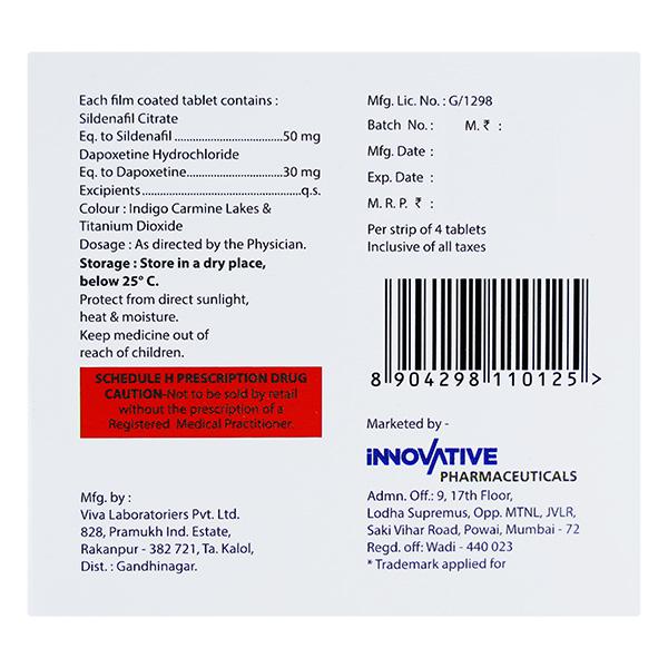 ALGRA PLUS Tablet 4's - Impotence/Erectile Dysfunction (Ed)