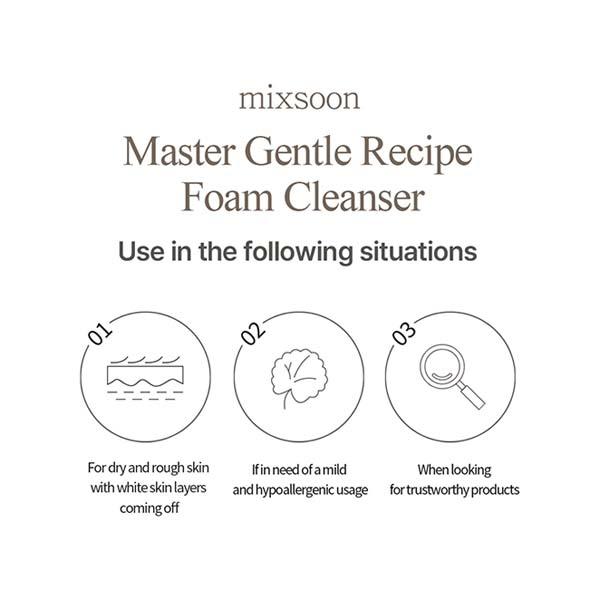 Mixsoon Master Gentle Recipe Foam Cleanser 150 ml - Face Wash & Cleansers