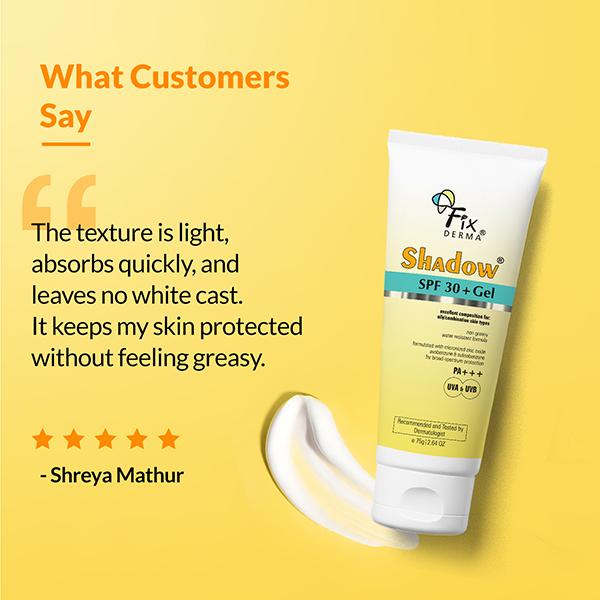 Fixderma Shadow SPF 30+ Gel 75 gm - Face Gels