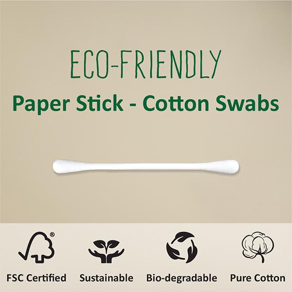 Tulips Paper Stick Cotton Buds - Jar 300's - Cotton Buds & Balls