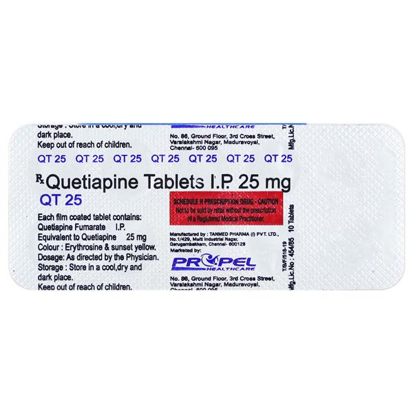 QT 25 Tablet 10's - Schizophrenia-Aps