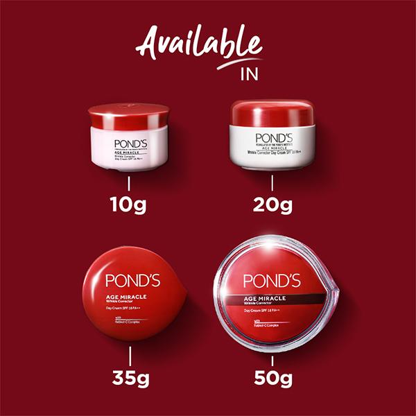 Pond's Age Miracle Corrector SPF 15 Pa++ Day Cream 10% Retinol-Collagen B3 Complex - 50gm - Face Moisturizers
