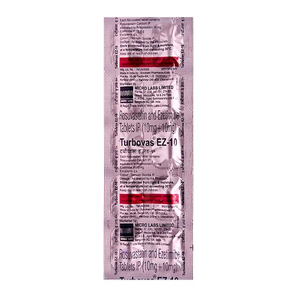 TURBOVAS EZ 10 Tablet 10's - High Cholesterol-Dys