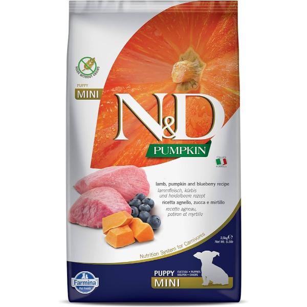 Netmeds | Farmina N&D Pumpkin Dog Food - Lamb & Blueberry (Puppy Mini) 2.5 kg