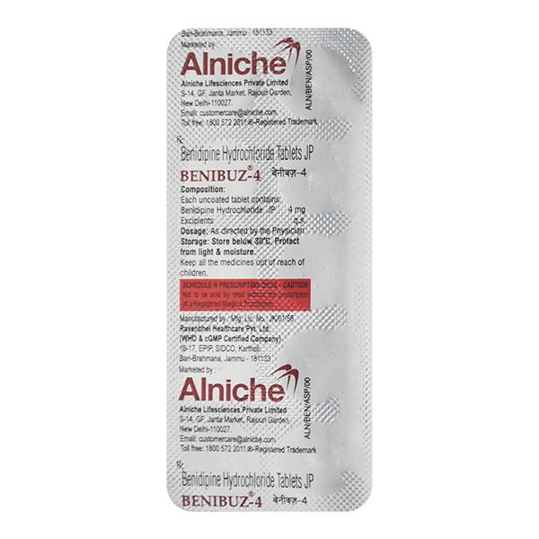 Benibuz 4mg Tablet 10'S - Hypertension-Cal