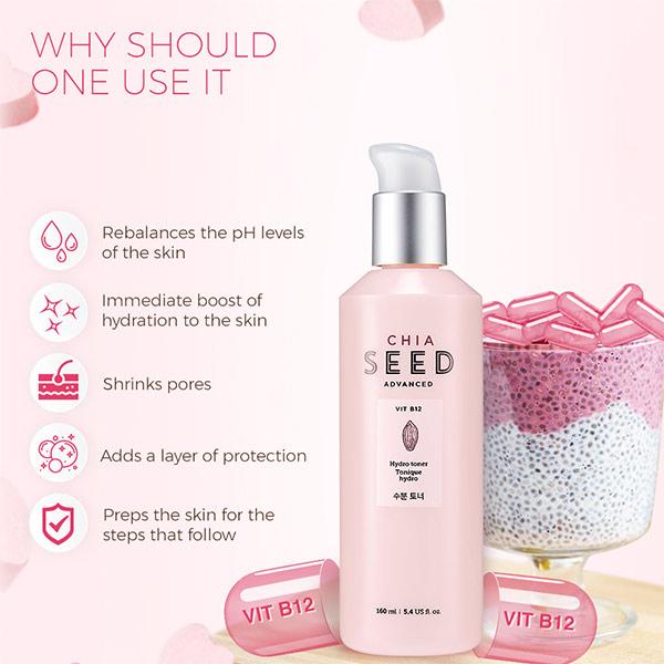The Face Shop Chia Seed Advanced Vit B12 Hydro Toner 160 Ml - Toners