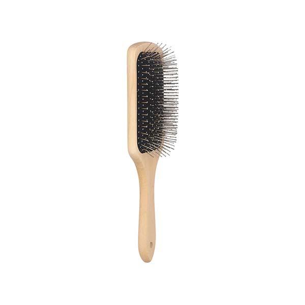 Bronson Professional Paddle Hair Brush Wooden with Steel Bristles 12's - Hair Brushes