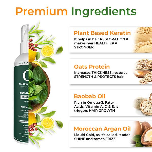 Organic Forest Hair Fall Control, Hair Thickening & Hair Growth Shampoo 100 ml - Shampoos