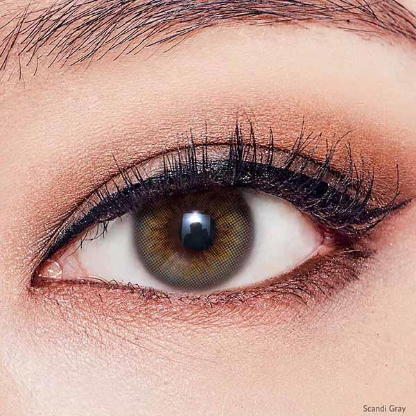 O-Lens Scandi Monthly Coloured Contact Lenses - Grey ( 0.00 ) 1's - Eyecare Lenses