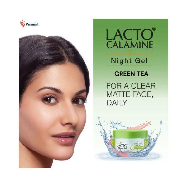 Lacto Calamine Night Gel with Green Tea, Hyaluronic acid & 5 fruit extracts- 50gm 3's - Night Cream