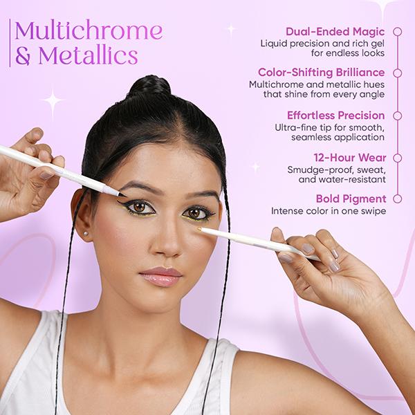 Charmacy Milano Duo Drama Eyeliner - Multichrome & Metallics - 06 1's - Eyeliners