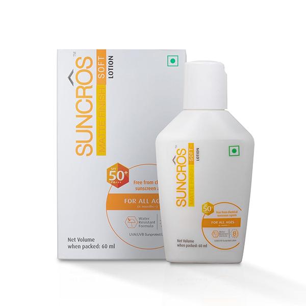 Netmeds | Suncros Matte Finish Soft 50+ Lotion 60ml
