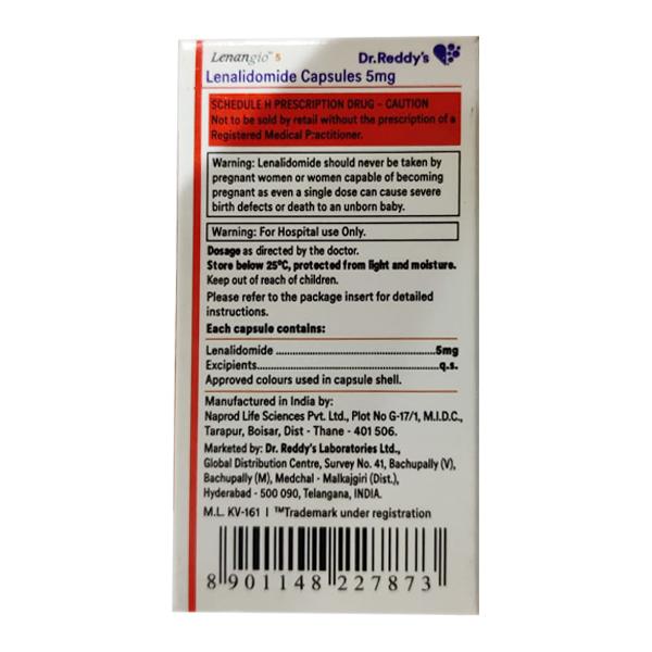 Lenangio 5mg Capsule 10'S - Cancer Oncology-Cyt