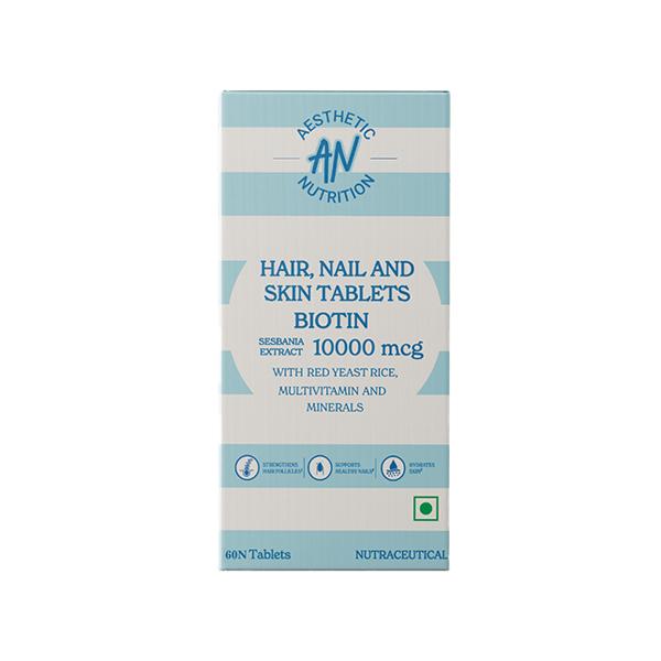 Netmeds | Aesthetic Nutrition Hair, Skin and Nail Tablets - The Ultimate Beauty Booster 60 Tablets 1's
