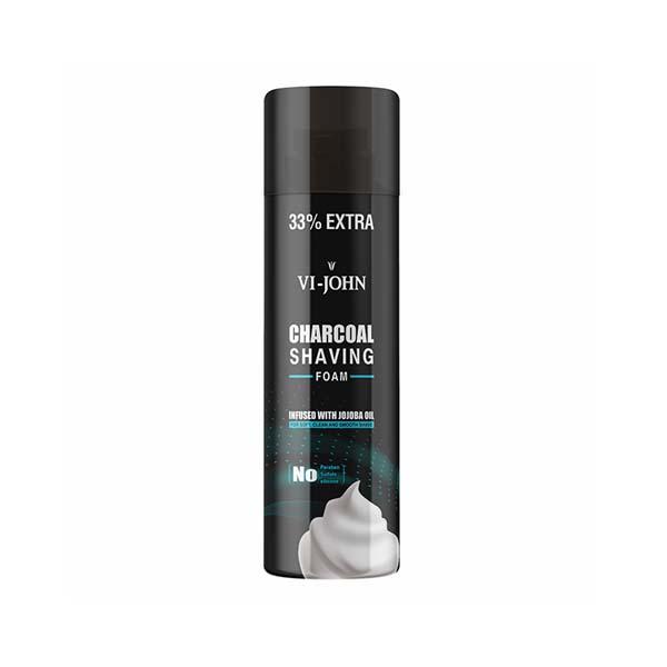 Netmeds | VI-JOHN Charcoal Shaving Foam Infused with Jojoba Oil free from Parabeen, Sulfate & Silicone 300 gm