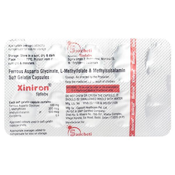 XINIRON Soft Gelatin Capsule 10's - Iron Supplement/Anaemia-Vma