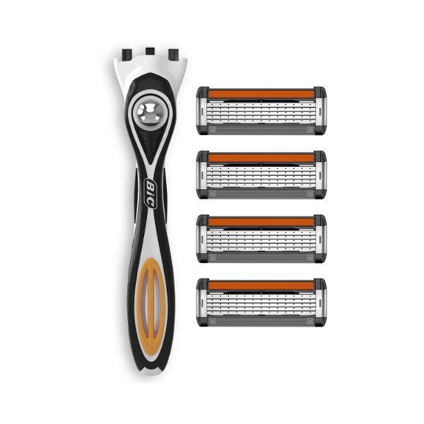 Zlade Hyperglide5 Pro Shaving System For Men - 1 Razor Handle + 4 Cartridges 1s - Razors & Cartridges