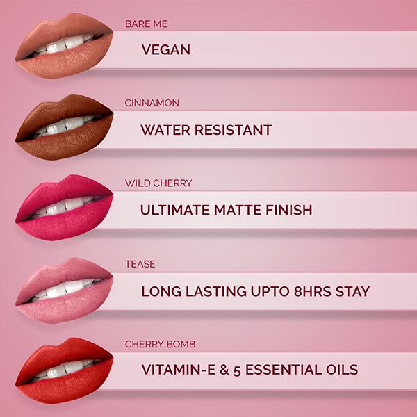 Star Struck by Sunny Leone Matte Liquid Lip Color Cinnamon 6 ml - Liquid Lipsticks