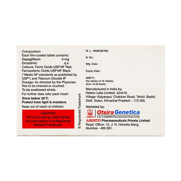 GLUFLOZIN 5 Tablet 15's - Diabetes-Ant