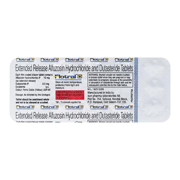 Flotral D Tablet 10'S - Bladder And Prostate Disorders-Dru