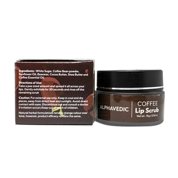 Alphavedic Coffee Lip Scrub 15 gm - Lip Scrubs