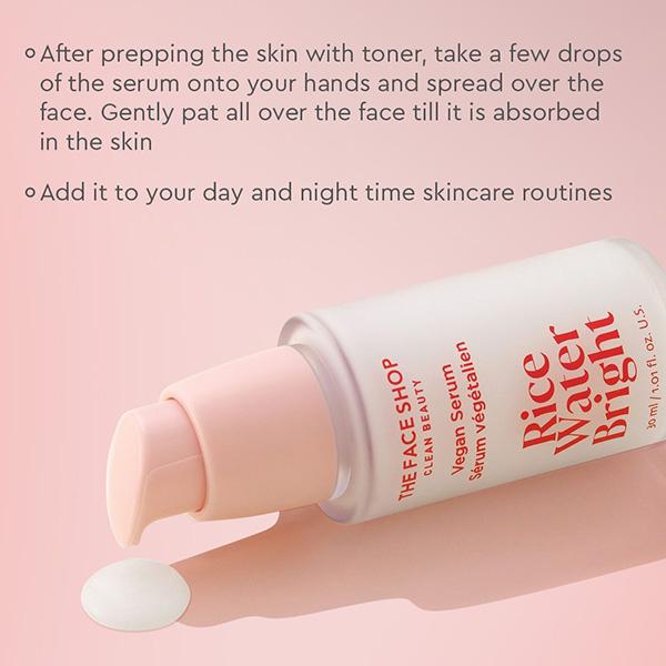 The Face Shop Rice Water Bright Vegan Serum 30 ml - Essences