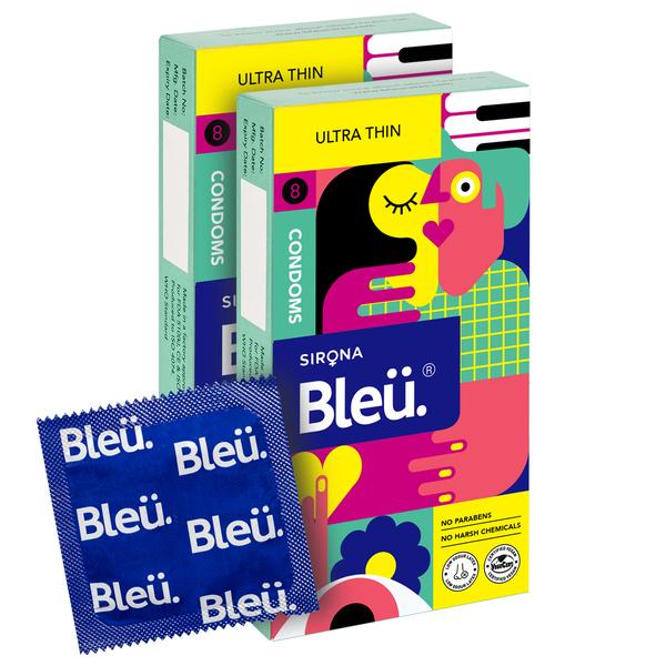 Netmeds | Bleu High Grade Natural Latex Ultra Thin Condoms (Pack of 2 X 8's)