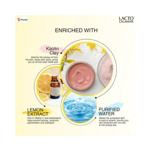 Lacto Calamine Sulphate-free Daily Sunshield with Kaolin Clay. Matte Look Sunscreen Spf50 Pa+++ 50gm 2's - Face Sunscreen