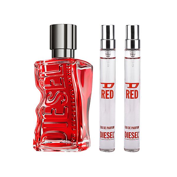 Diesel D Red Set (Eau De Parfum 100ml, + 2 x 10ml) 1's - Men Perfumes (Edt/Edp)