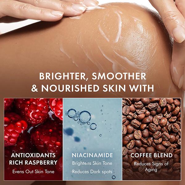 mCaffeine Brightening SPF 50 PA+++ Body Sunscreen Lotion - Instant Cooling, Non-Sticky, De-Tan Lotion 200 ml - Face Moisturizers