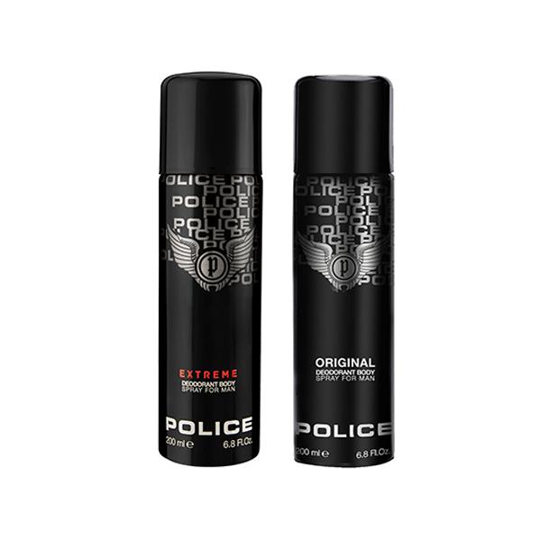 Police Extreme Deodorant Spray 200ml + Original Deodorant Spray 200ml 2's - Men Deodorants/Roll-Ons