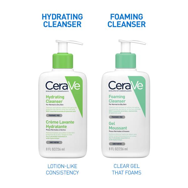 CeraVe Hydrating Cleanser For Normal To Dry Skin 236 ml - Face Wash & Cleansers