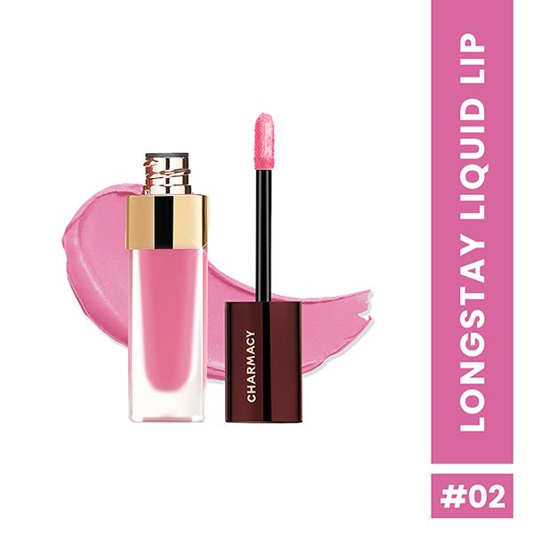 Netmeds | Charmacy Milano Stunning Longstay Liquid Lip Lipstick - Bare Beauty 02 5.6 ml