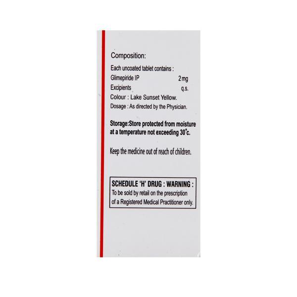 Glimisave 2mg Tablet 15'S - Diabetes-Ant