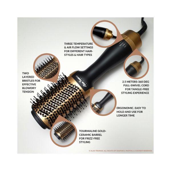 Alan Truman The Blow Brush Gold Ceramic 1's - Multi-Stylers