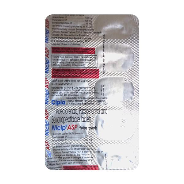 NICIP ASP Tablet 10's