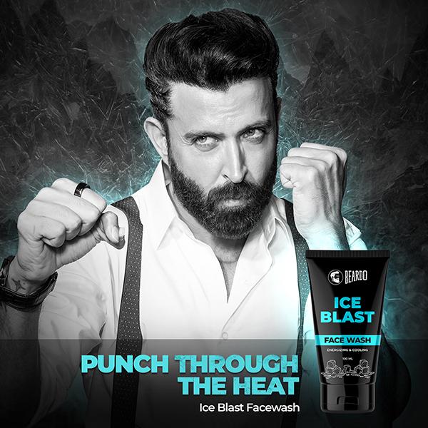 Beardo Energizing & Cooling Face Wash - Ice Blast 100 ml - Face Washes