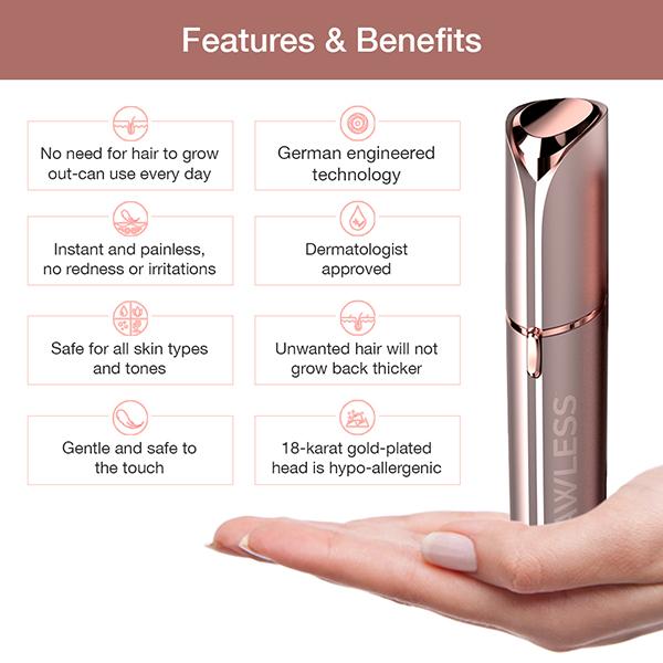 Flawless Facial Hair Remover - Blush - Hair Removal Accessories